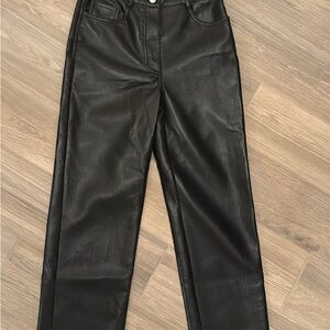 Aritzia Black Leather Pants